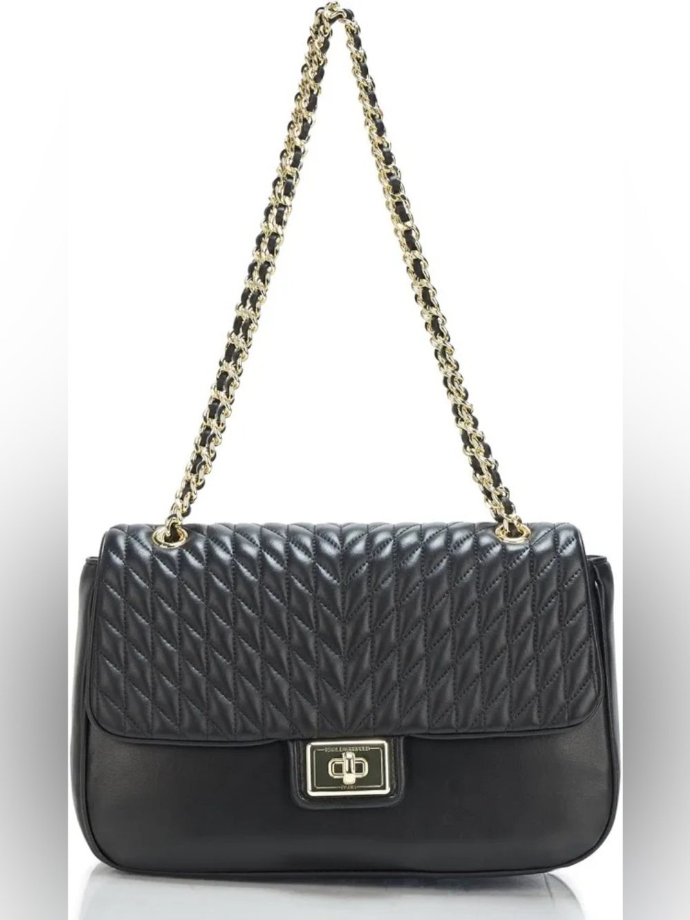 Karl Lagerfeld Paris Agyness Large Black Shoulder Bag